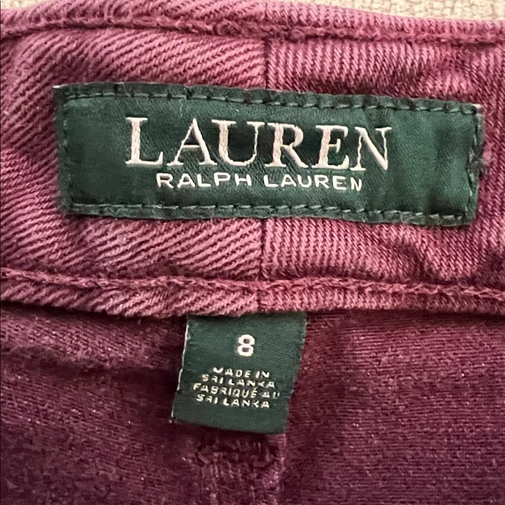 Lauren Ralph Lauren Deep Purple Denim Pants  Size 8 - Picture 8 of 10